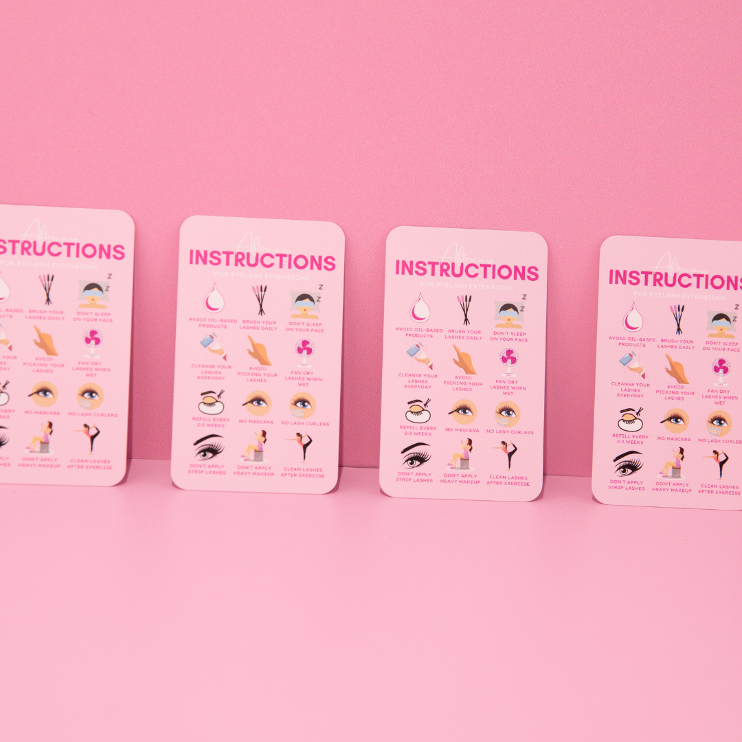 Treatment Aftercare Cards - Makeup and Beauty Courses Online