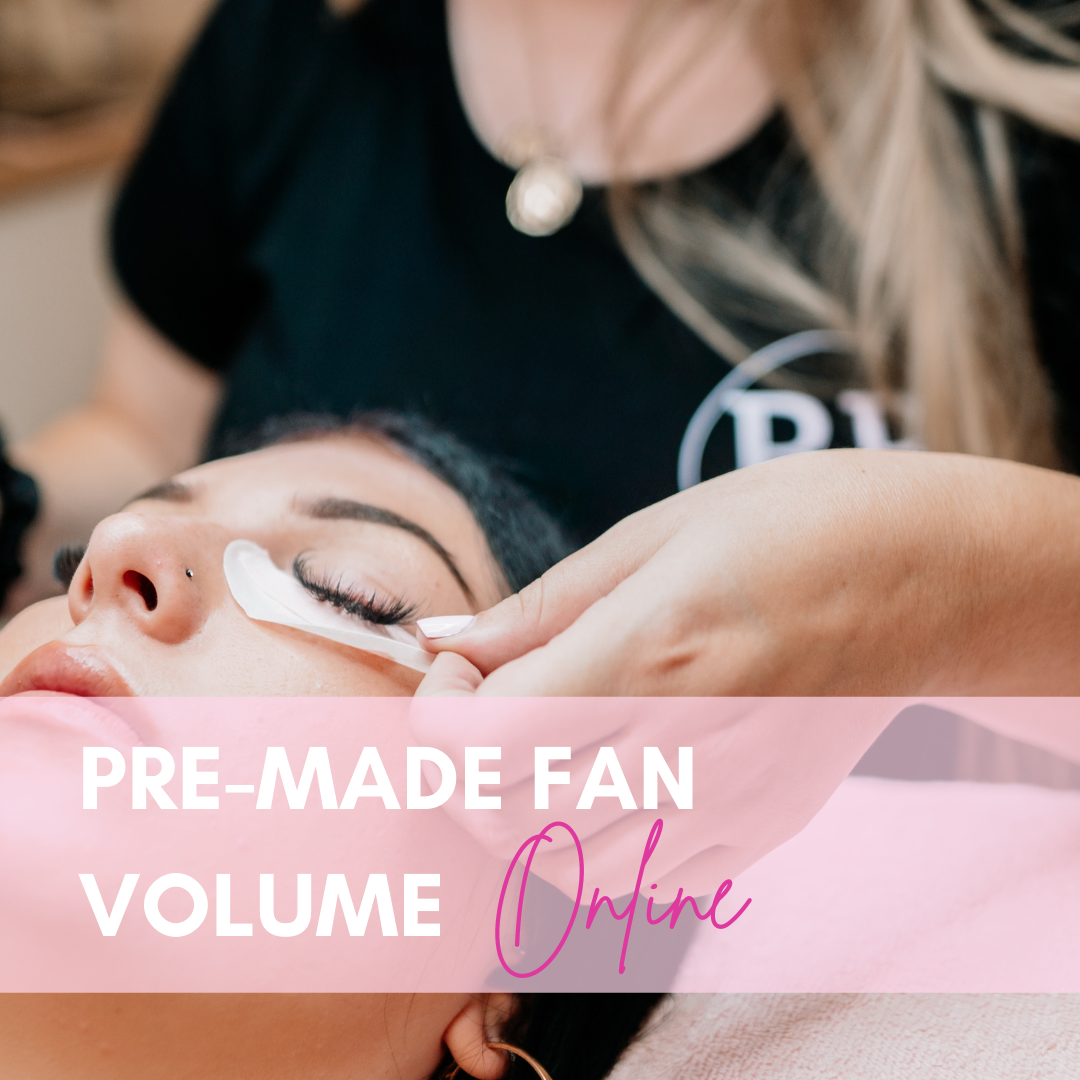 Pre-Made Fan Eyelash Extension Styling Course - Master Volume Eyelash Extension Course Online with expert application techniques.