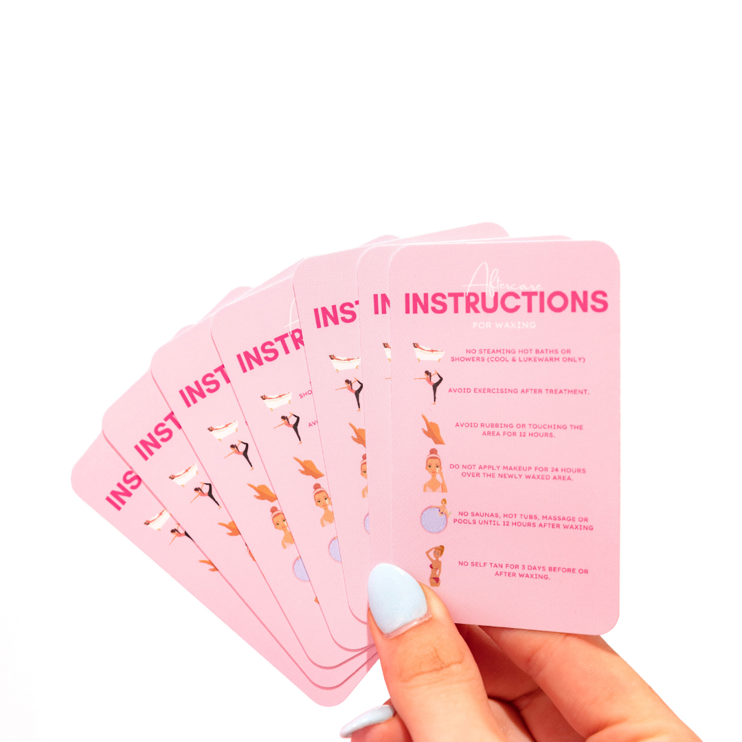 Treatment Aftercare Cards - Makeup and Beauty Courses Online