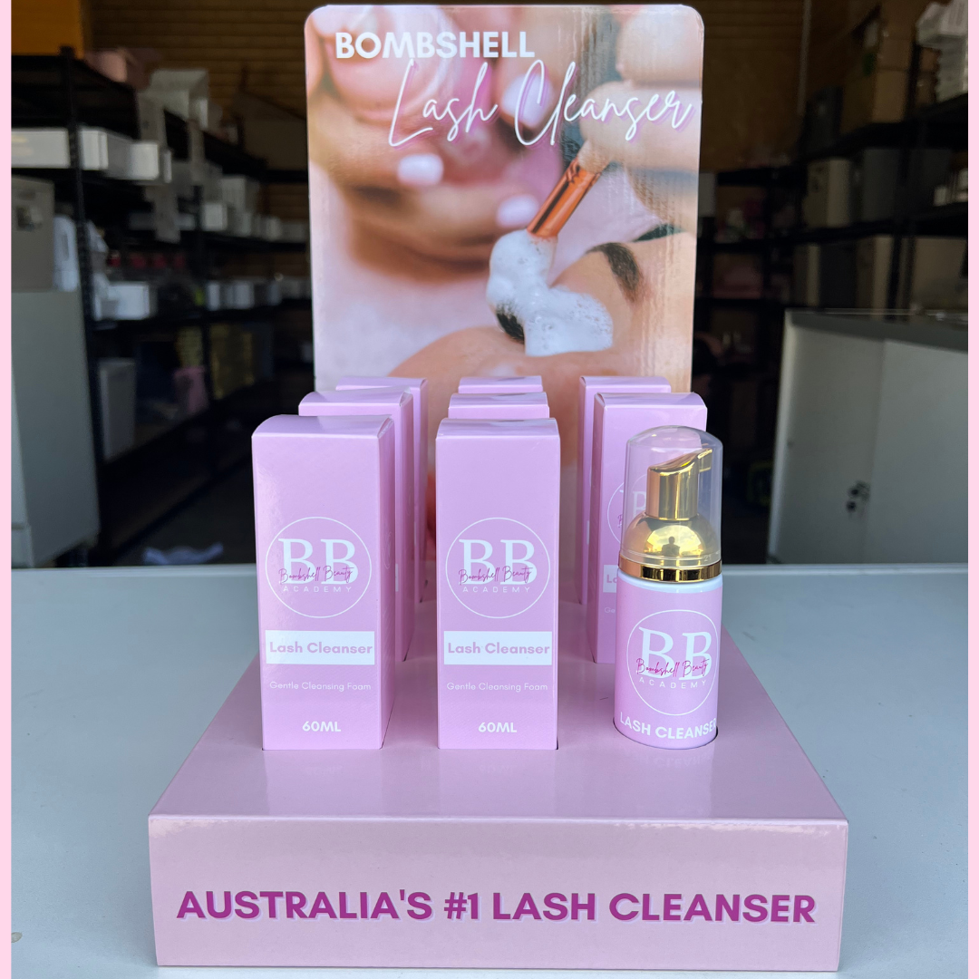 Retail Stand Only - Foaming Lash Cleanser - Makeup and Beauty Courses Online
